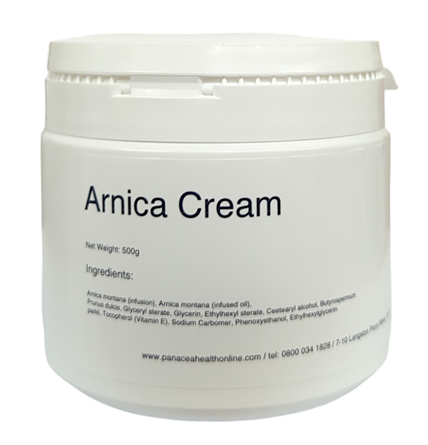 Arnica Cream 500grm (Contains Almond Oil)